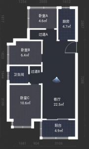北城正荣府三房边户中间层毛坯78.9万