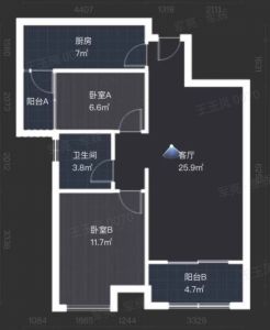 力高共和城东区简装大两房72+8平方50万