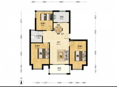 锦华雅居精装洋房黄金层94平方93万