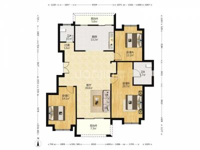 半岛一号雨果岛纯毛坯大洋房14.25平方178万