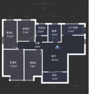 北辰泽徽苑四室两厅一厨一卫双阳台，阳台上带花园全天采光，最前排无遮挡，小区环境好，129.18平米71.8万急售